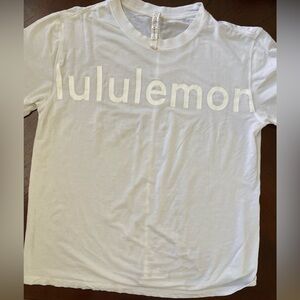 lululemon athletica White Logo Tee